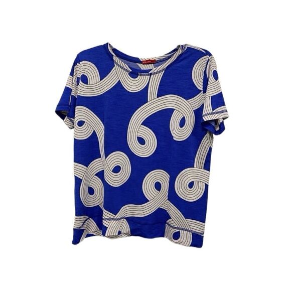 Milano XXL purple and white whirlwind print top - Picture 1 of 11